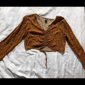 Burnt orange floral top